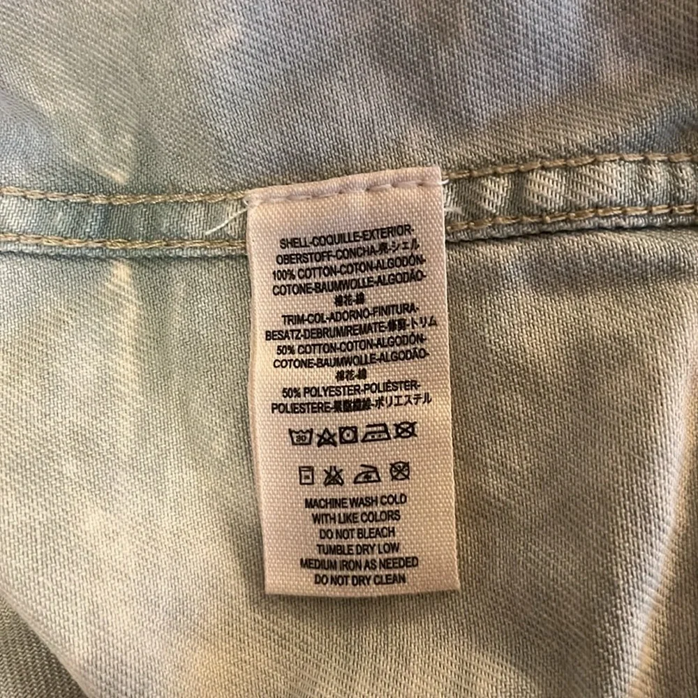 Free People Color-block Patchwork Boho Womans Cropped Denim Jean Jacket 2 - Picture 5 of 11
